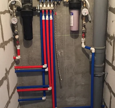 варианты монтажа счетчика на воду и фильтра